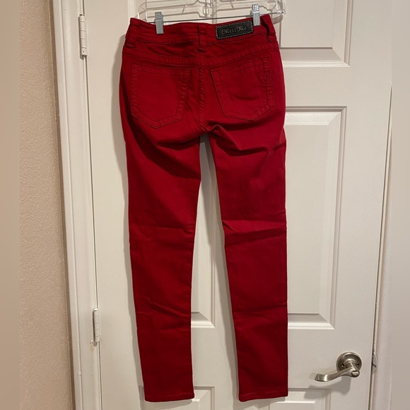 Miss Me Ruby Red Mid-Rise Skinny Jeans Size 26 - Picture 4 of 14